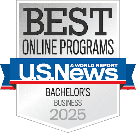 Best Online Bachelor's Business Programs 2025 - U.S. News & World Report U.S. News & World Report badge for Best Online Bachelor's Business Programs 2025